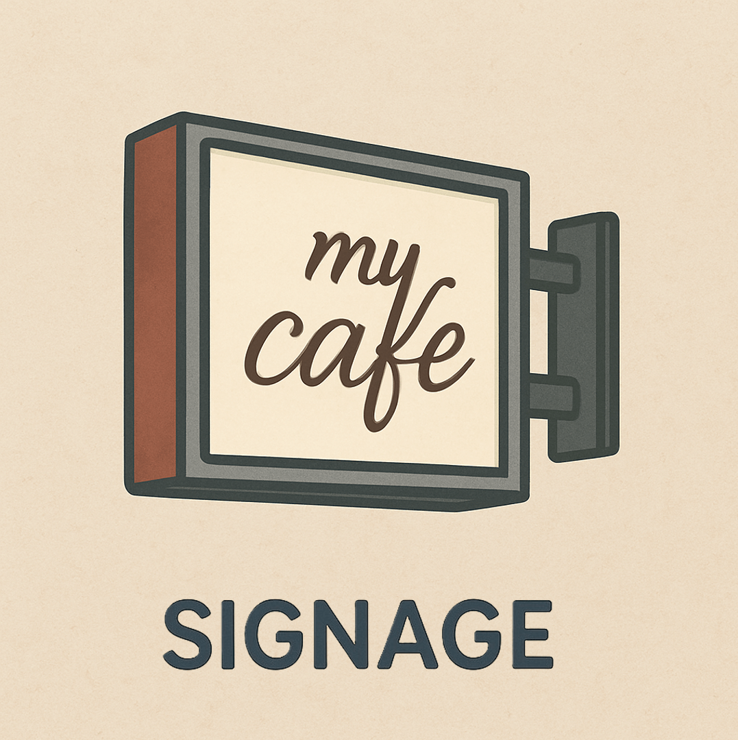 product category signage